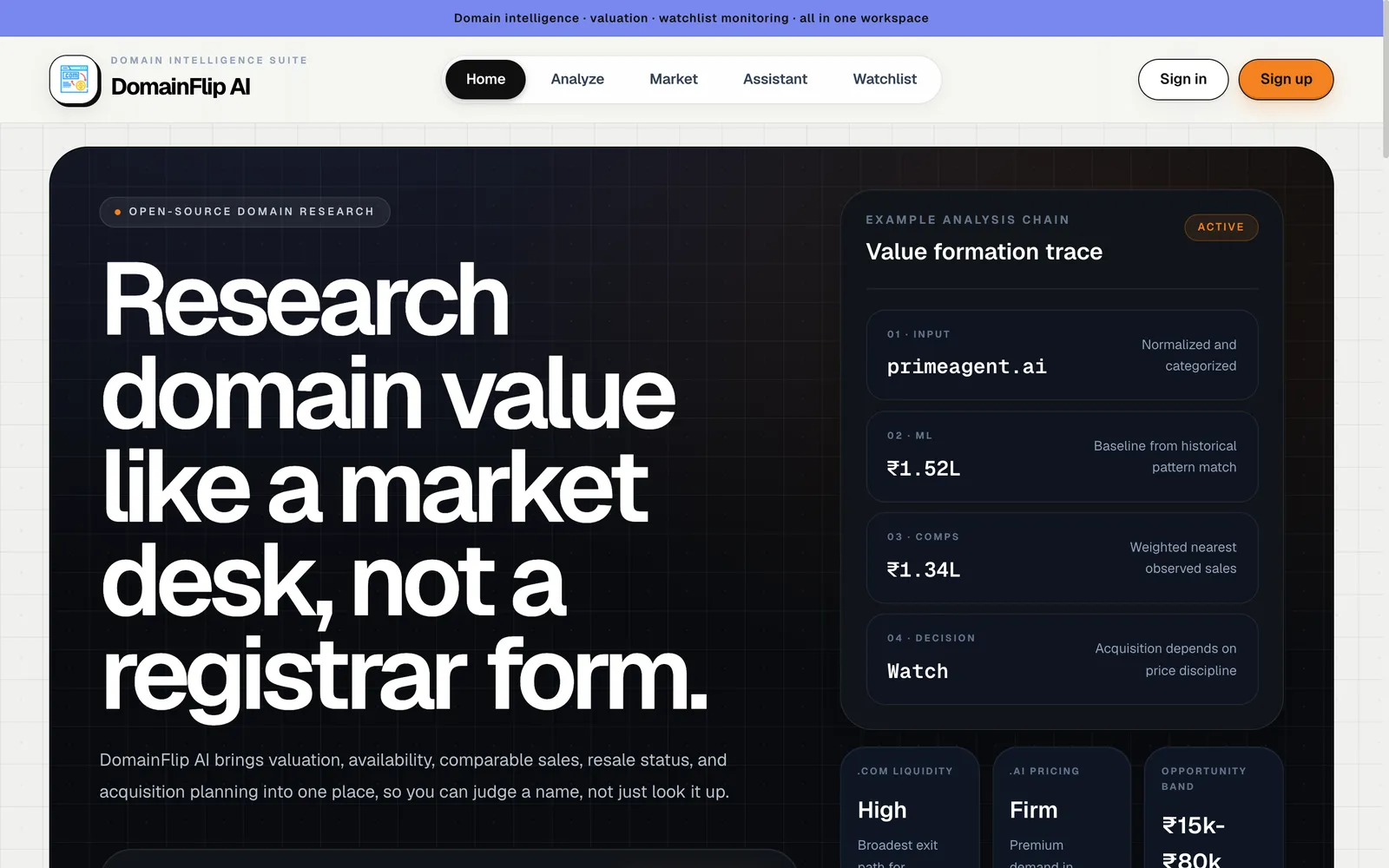 DomainFlip website