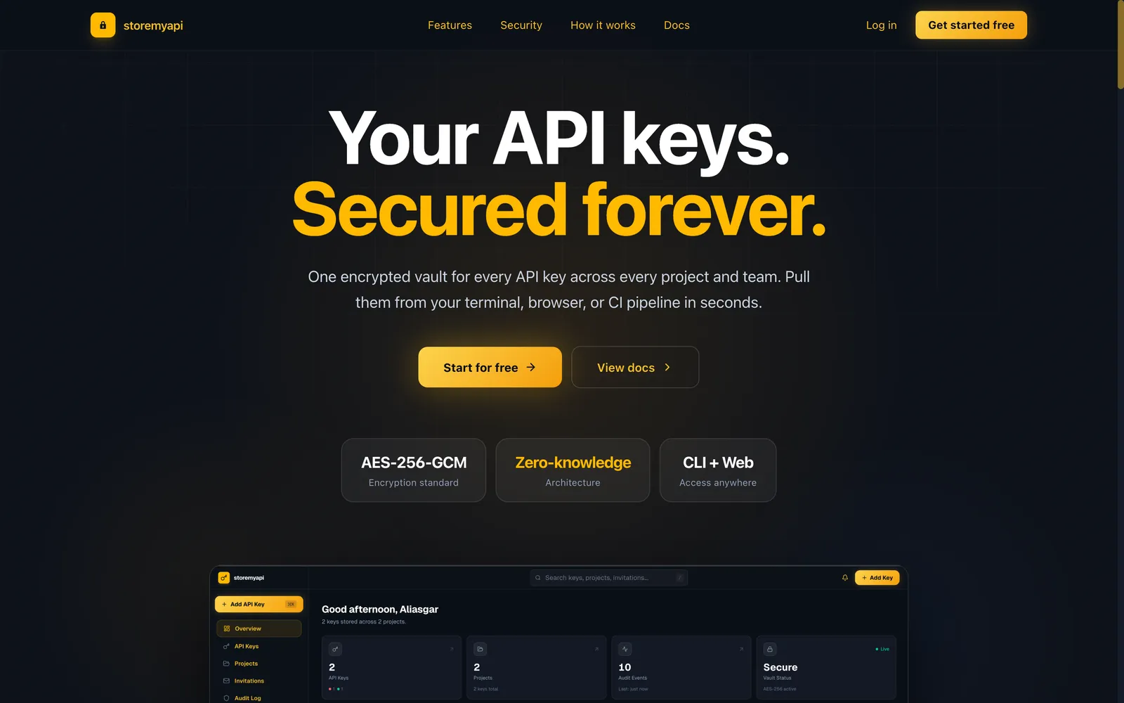 storemyapi website