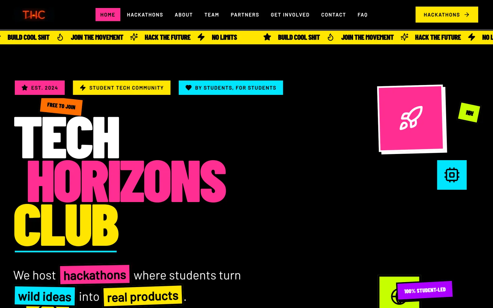 Tech Horizons Club website
